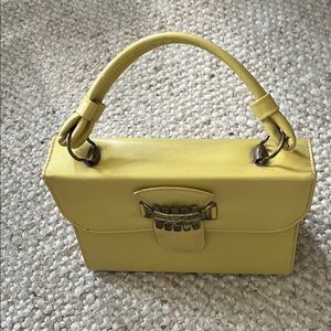 Vintage Mid Century Yellow Handbag